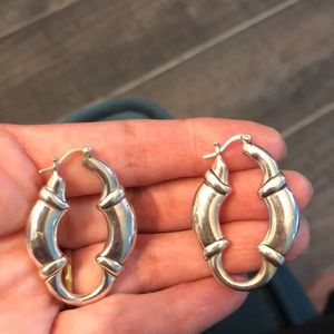 Sterling silver hoop earrings